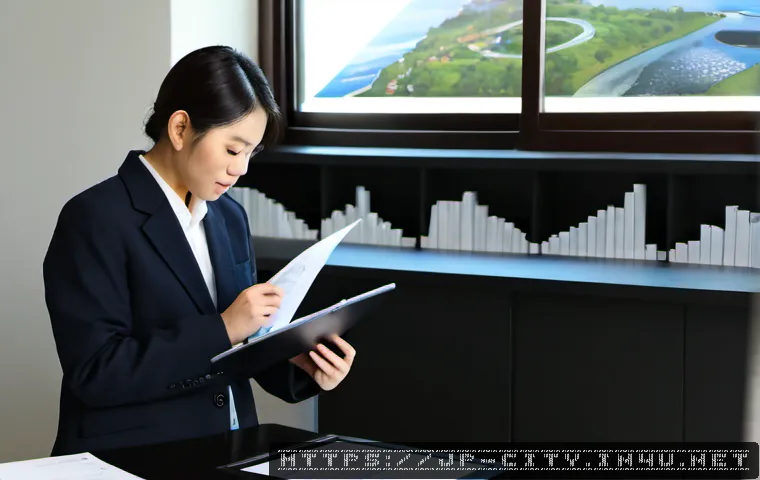도시계획 자격증 취득 후 경력 관리 - Photorealistic Japanese urban planning professional in a bright modern office, carefully organizing ...